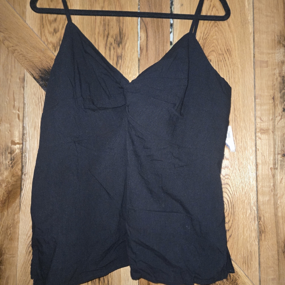 Old Navy Black Asymmetrical Sleeveless Camisole